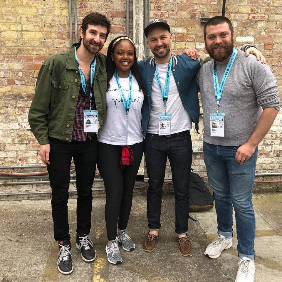 LaNeysha Talks with Stephen Cedars, Benji Kleiman, & Scott Yacyshyn the Creators of 'Snatchers' 1 Left to right Stephen Cedars, LaNeysha Campbell, Benji Kleimen, Scott Yacyshyn Photo credit - But Why Tho? A Geek Community