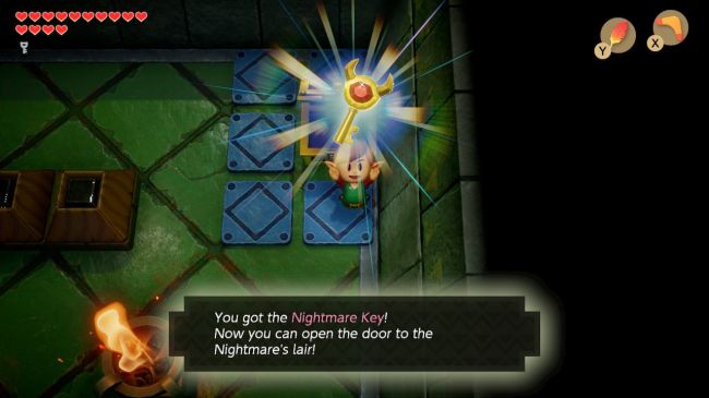 Zelda Dungeon Maker boss key found in a chest