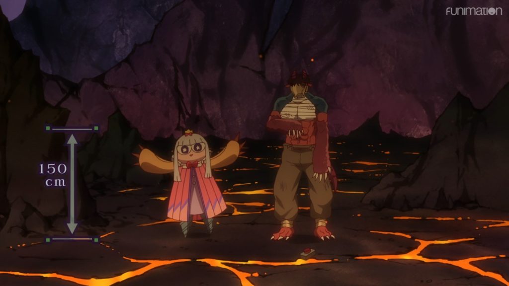 Fire Venom Demon looks on as a Princess Syalis robot rolls about.