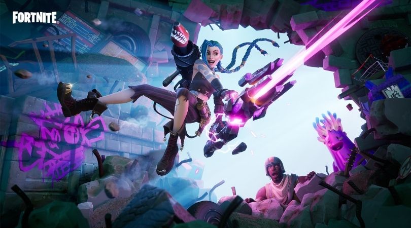 League of Legends Champion Jinx Drops Into Fortnite 1 Jinx