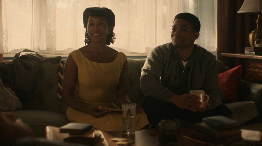 Aja Naomi King as Harriet in Lessons In Chemistry