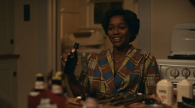 Aja Naomi King as Harriet in Lessons In Chemistry