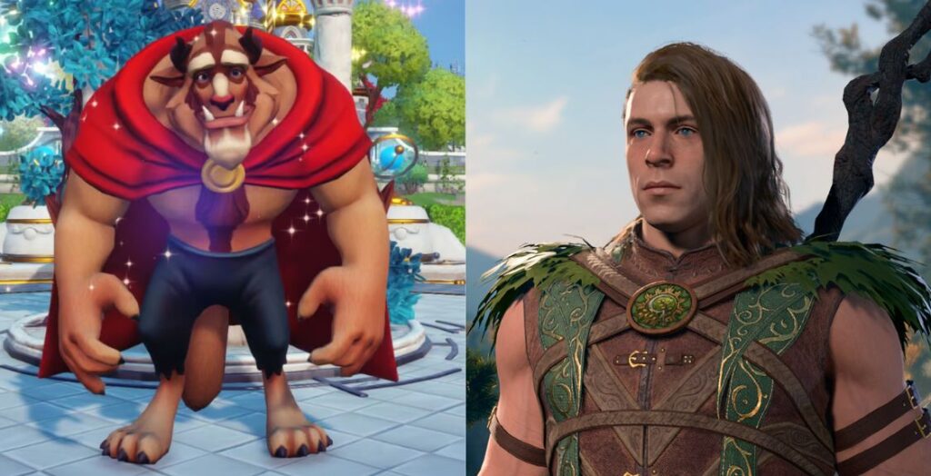 Disney Dreamlight Valley Villagers As Baldur's Gate 3 Companions - Beast the Druid