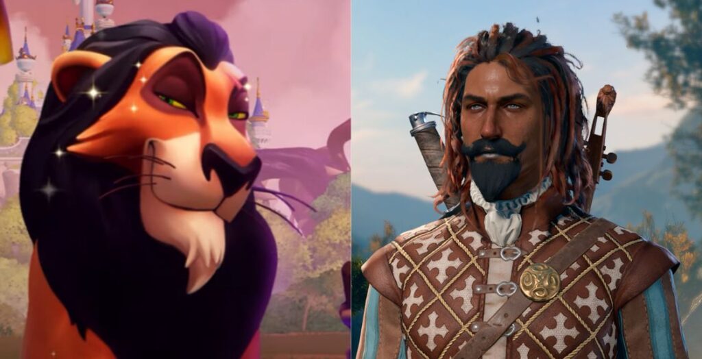 Disney Dreamlight Valley Villagers As Baldur's Gate 3 Companions - Scar the Bard