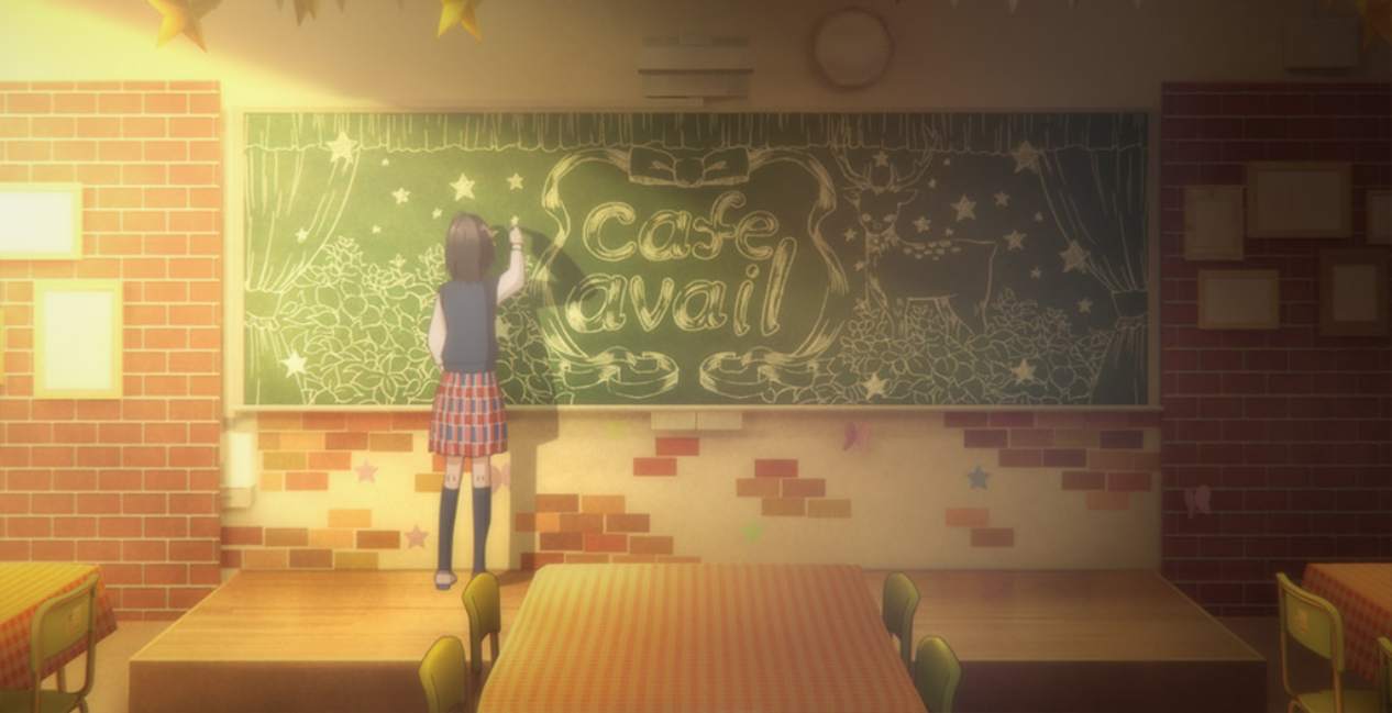 Uka gets ready for the culture festival in Honey Lemon Soda Episode 6