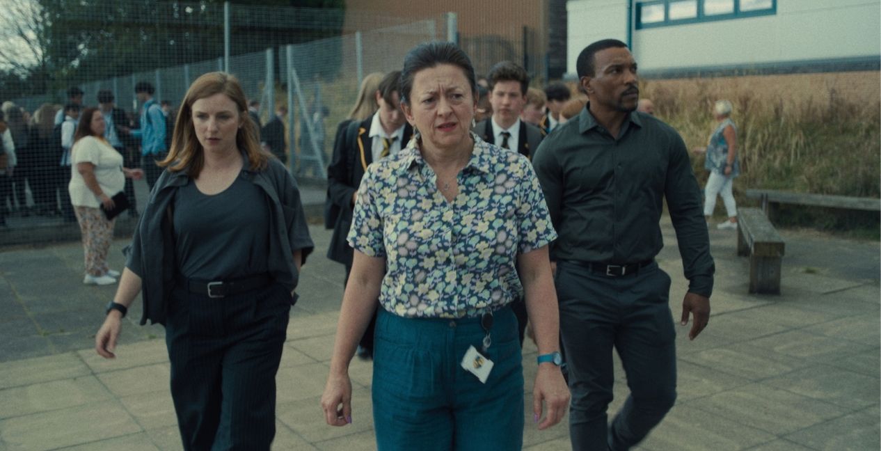 Faye Marsay, Jo Hartley, and Ashely Walters in Adolescence (2025)
