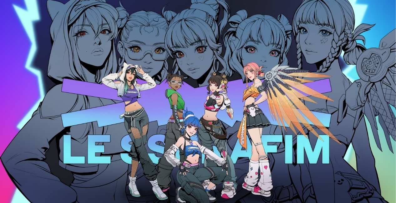 Artwork from Blizzard x LE SSERAFIM Collab