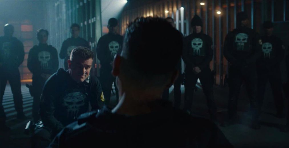 The Punisher faces down a group of corrupt cops