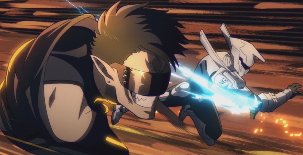 The Bat Villian runs from the hero Ingenium