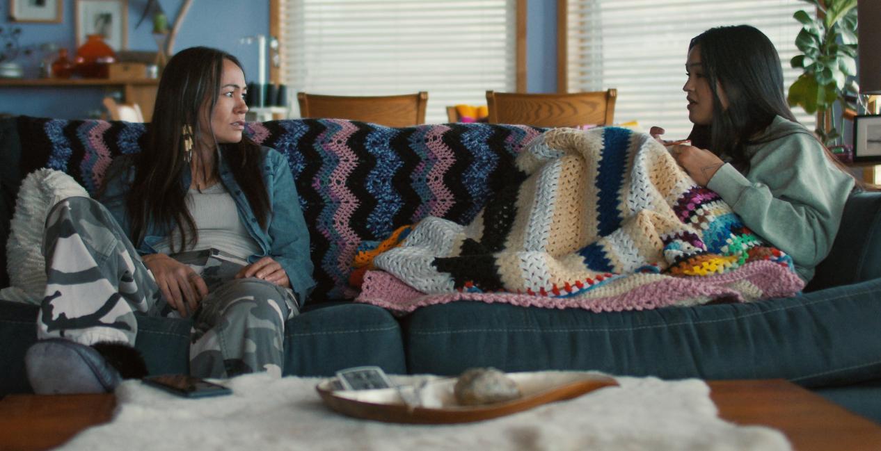 Anna Lambe as Saija and Maika Harper as Neevee in North of North on Netflix
