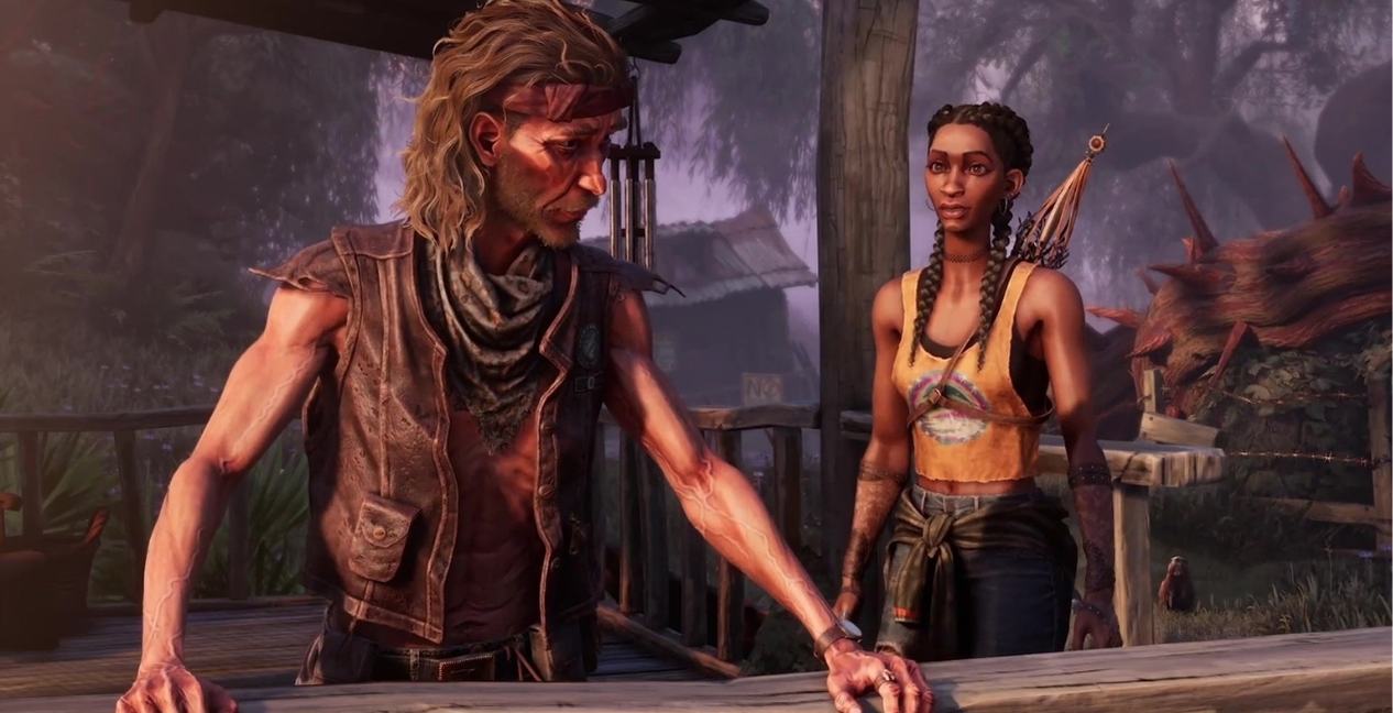 Hazel and Rhubarb in South of Midnight gameplay still.