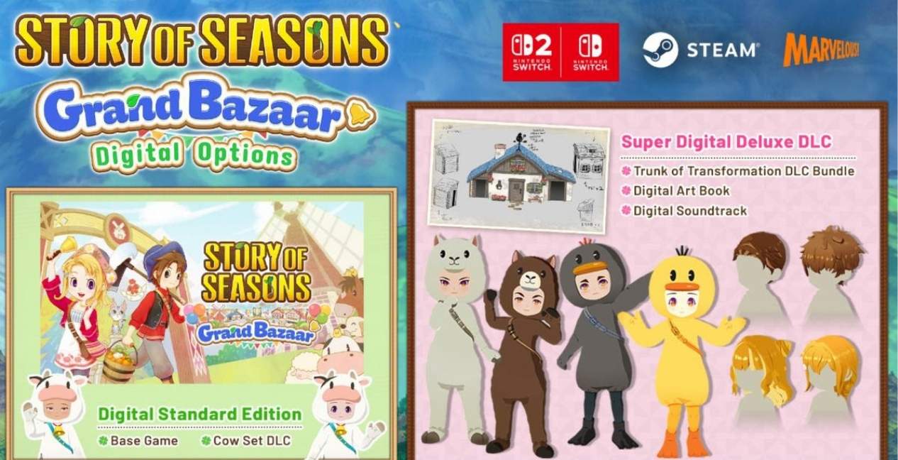 Story of Seasons Grand Bazaar digital perks